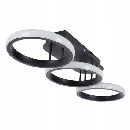 LED Dimeriuojamas lubinis šviestuvas LED/30W/230V 3000-6500K juodas Wi-Fi Tuya + nuotolinis valdymas