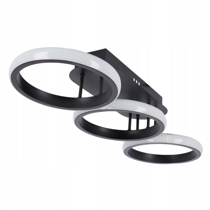 LED Dimeriuojamas lubinis šviestuvas LED/30W/230V 3000-6500K juodas Wi-Fi Tuya + nuotolinis valdymas