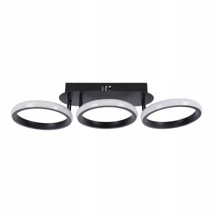 LED Dimeriuojamas lubinis šviestuvas LED/30W/230V 3000-6500K juodas Wi-Fi Tuya + nuotolinis valdymas