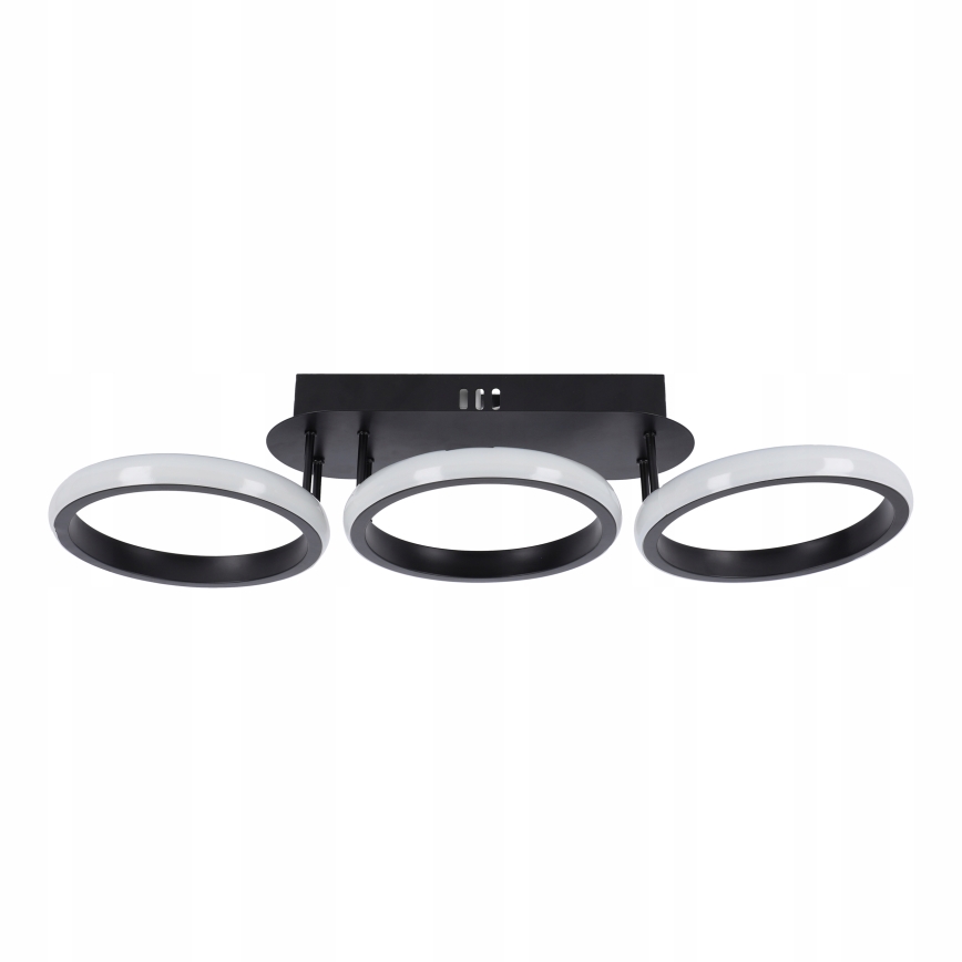 LED Dimeriuojamas lubinis šviestuvas LED/30W/230V 3000-6500K juodas Wi-Fi Tuya + nuotolinis valdymas