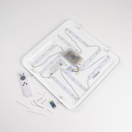 Reguliuojamas LED lubinis šviestuvas LED/42W/230V 3000-6500K 49x49 cm balta + nuotolinis valdymas