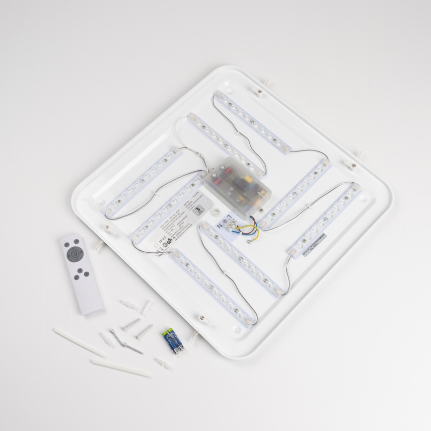 Reguliuojamas LED lubinis šviestuvas LED/42W/230V 3000-6500K 49x49 cm balta + nuotolinis valdymas