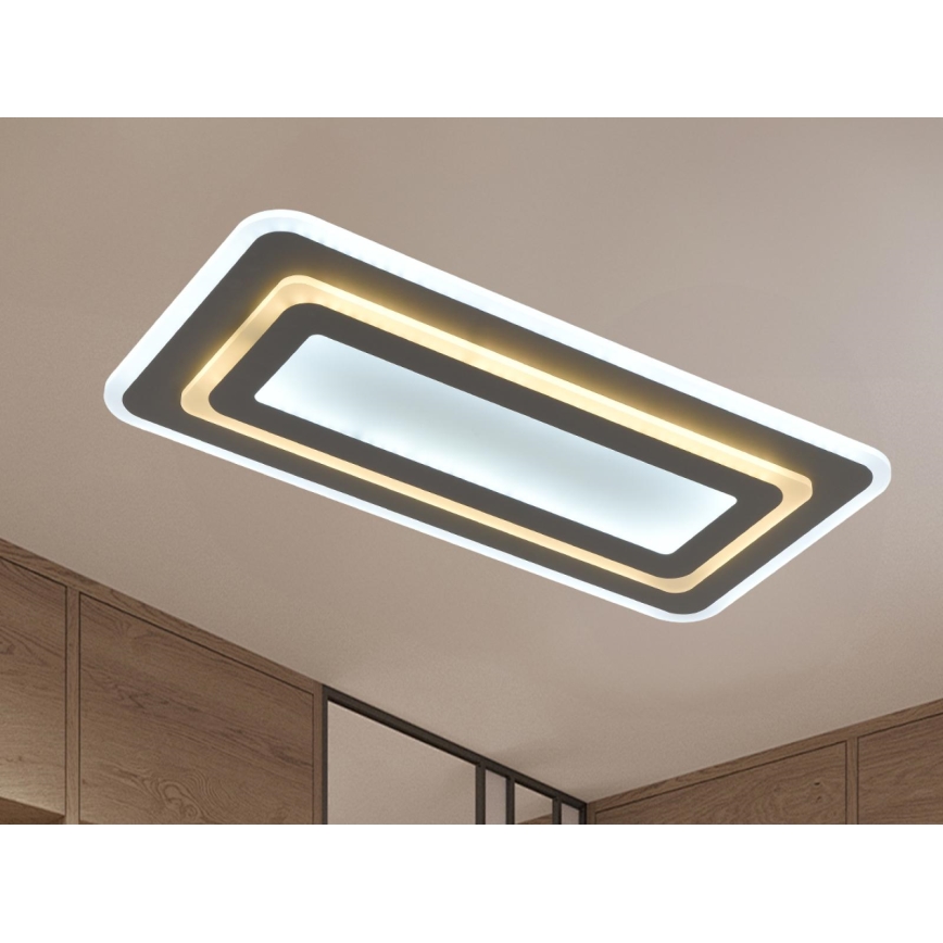 Dimeriuojamas LED lubinis šviestuvas LED/85W/230V 3000-6500K pilkas + nuotolinio valdymo pultas
