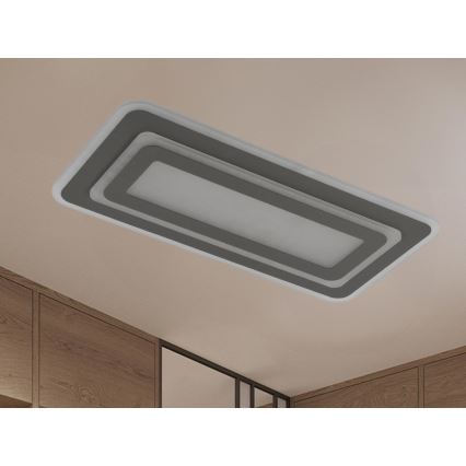 Dimeriuojamas LED lubinis šviestuvas LED/85W/230V 3000-6500K pilkas + nuotolinio valdymo pultas