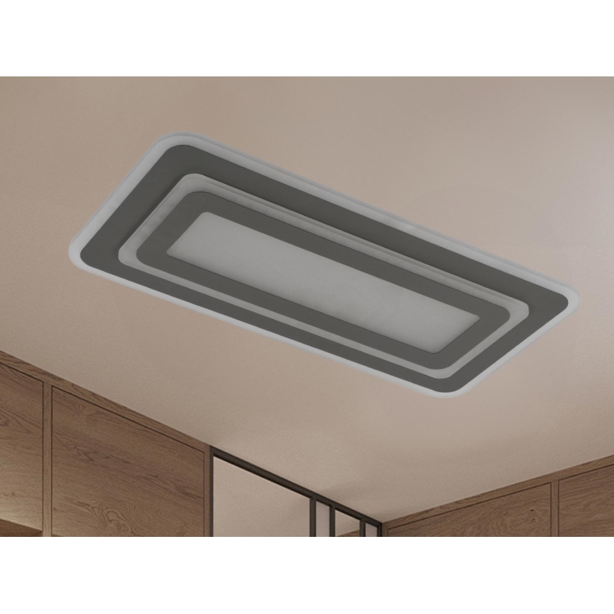 Dimeriuojamas LED lubinis šviestuvas LED/85W/230V 3000-6500K pilkas + nuotolinio valdymo pultas
