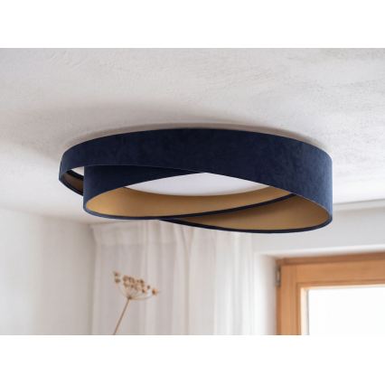Dimeriuojamas lubų šviestuvas SMART GALAXY MODERN LED/24W/230V 3000-6500K skersmuo 55 cm mėlyna/auksinė + nuotolinis valdymas