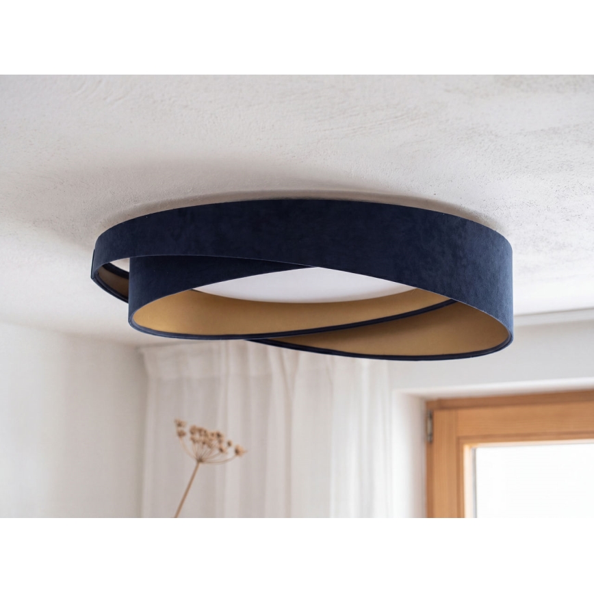 Dimeriuojamas lubų šviestuvas SMART GALAXY MODERN LED/24W/230V 3000-6500K skersmuo 55 cm mėlyna/auksinė + nuotolinis valdymas