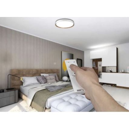 Dimeriuojamas LED lubinis šviestuvas ILVI LED/45W/230V 2700-6500K skers. 50 cm balta/smėlinė + nuotolinis valdymas