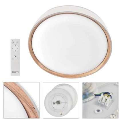 Dimeriuojamas LED lubinis šviestuvas ILVI LED/45W/230V 2700-6500K skers. 50 cm balta/smėlinė + nuotolinis valdymas