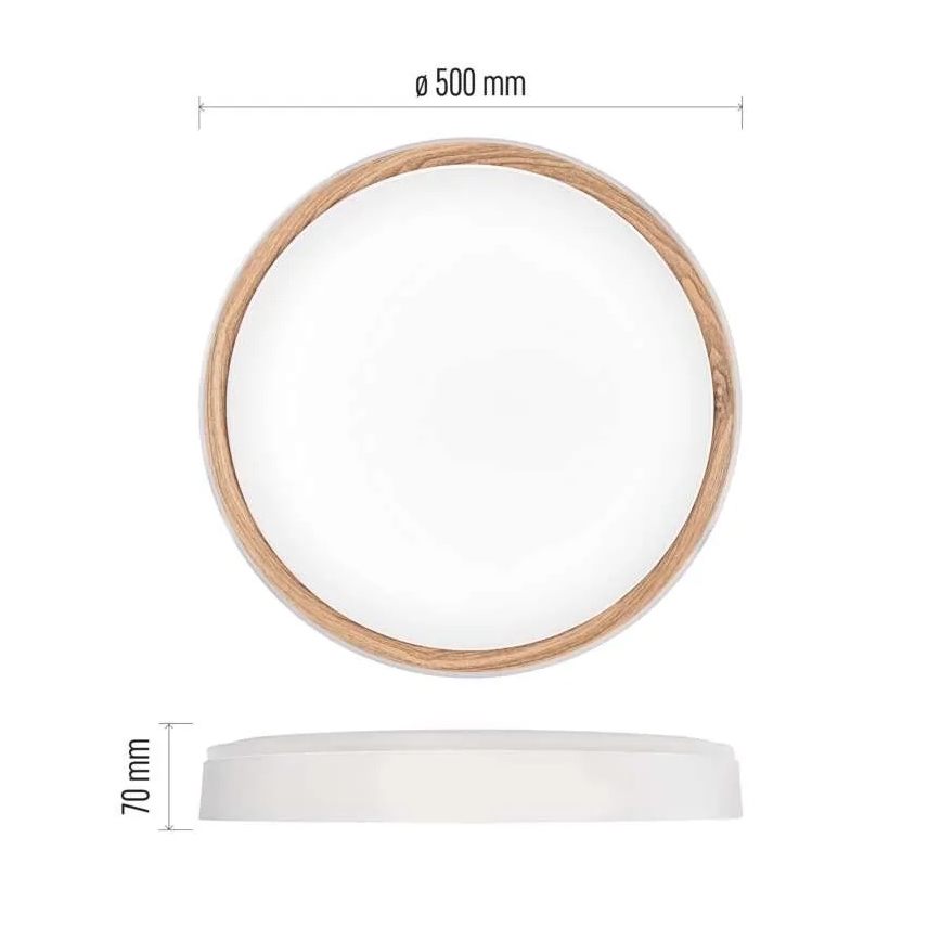 Dimeriuojamas LED lubinis šviestuvas ILVI LED/45W/230V 2700-6500K skers. 50 cm balta/smėlinė + nuotolinis valdymas