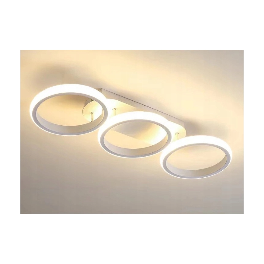 Reguliuojamas LED lubinis šviestuvas LED/30W/230V 3000–6500K baltas Wi‑Fi (Tuya) + nuotolinis pultas