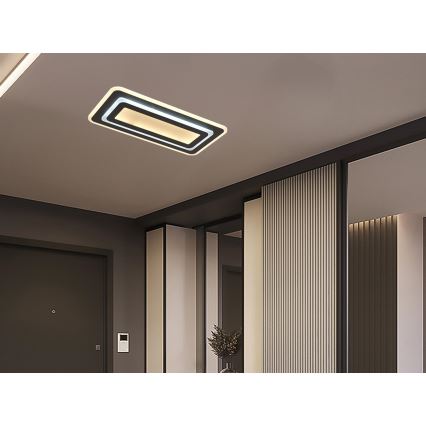 Reguliuojamas LED lubinis šviestuvas LED/85W/230V 3000-6500K juodas + nuotolinis valdymas