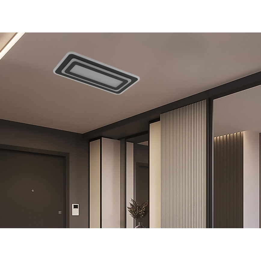 Reguliuojamas LED lubinis šviestuvas LED/85W/230V 3000-6500K juodas + nuotolinis valdymas