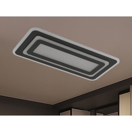 Reguliuojamas LED lubinis šviestuvas LED/85W/230V 3000-6500K juodas + nuotolinis valdymas