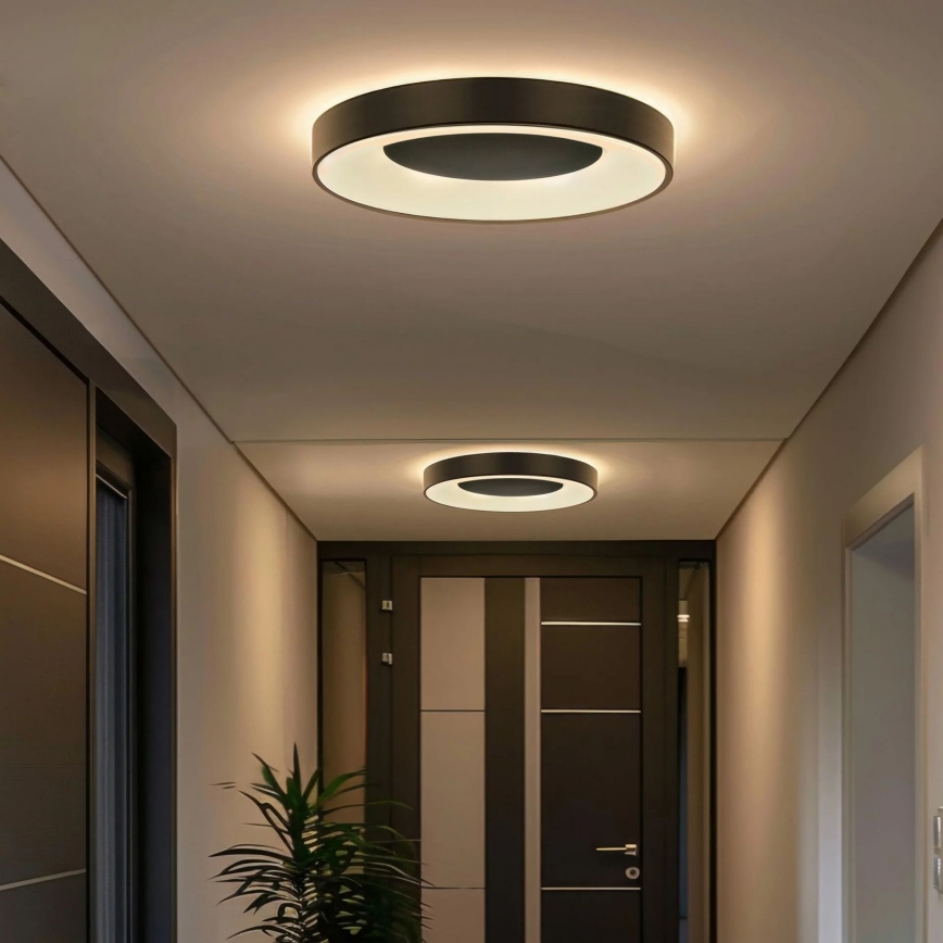 Reguliuojamas LED vonios kambario lubų šviestuvas WITOLD LED/48W/230V skers. 38,5 cm 3000–6000K IP44 + nuotolinis valdymas