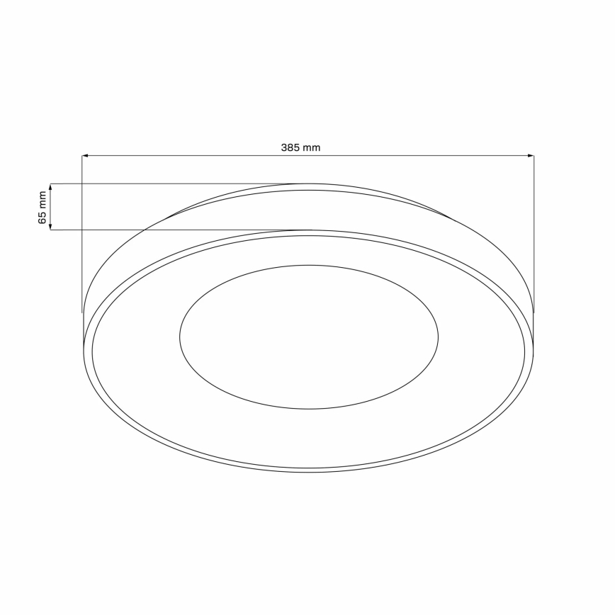 Reguliuojamas LED vonios kambario lubų šviestuvas WITOLD LED/48W/230V skers. 38,5 cm 3000–6000K IP44 + nuotolinis valdymas