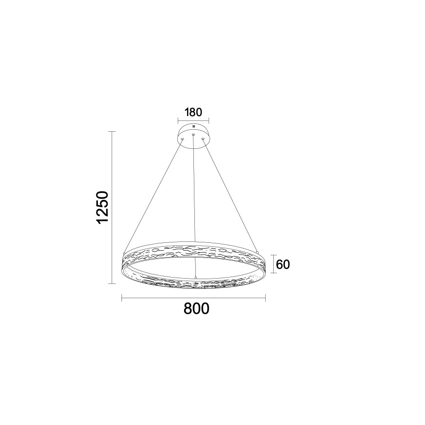 LED reguliuojama liustra ant laido ALIANZ LED/60W/230V 3000–6000K Ø 80 cm + nuotolinis valdymas
