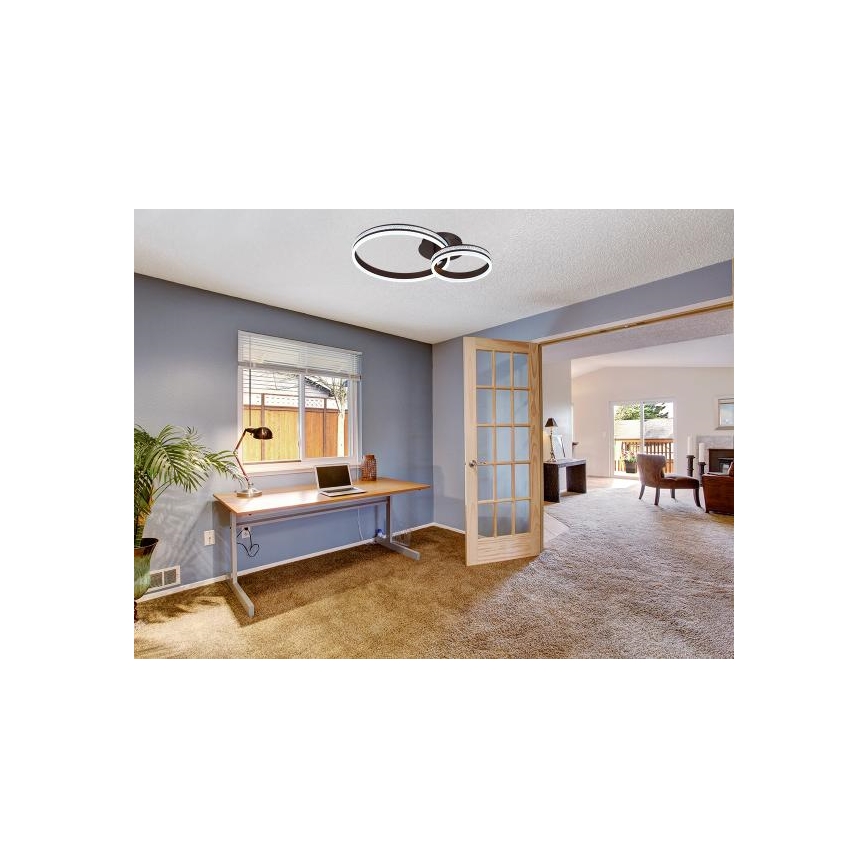 Dimeriuojamas LED prigludęs lubinis šviestuvas LED/110W/230V 3000-6500K + su nuotoliniu valdymu