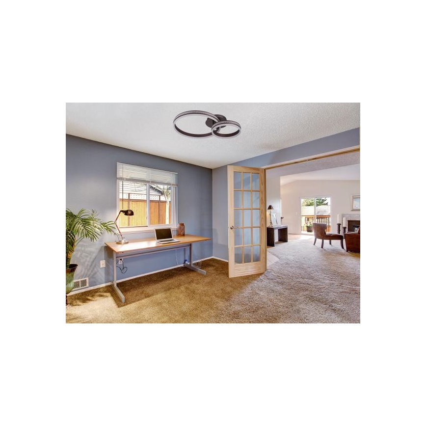 Dimeriuojamas LED prigludęs lubinis šviestuvas LED/110W/230V 3000-6500K + su nuotoliniu valdymu
