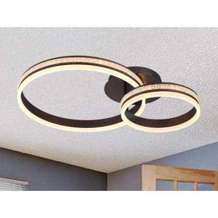 Dimeriuojamas LED prigludęs lubinis šviestuvas LED/110W/230V 3000-6500K + su nuotoliniu valdymu
