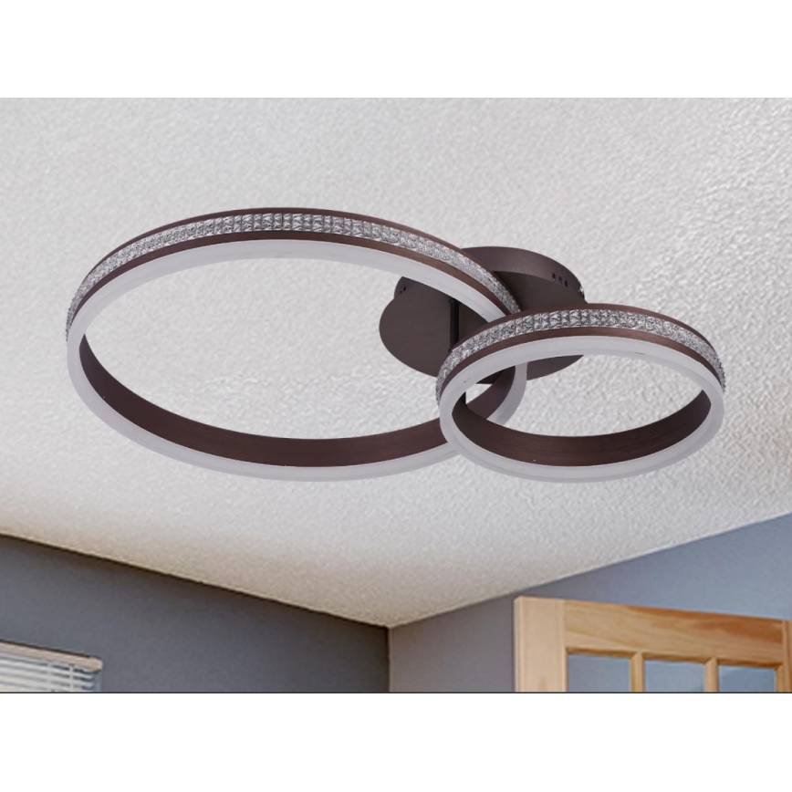 Dimeriuojamas LED prigludęs lubinis šviestuvas LED/110W/230V 3000-6500K + su nuotoliniu valdymu