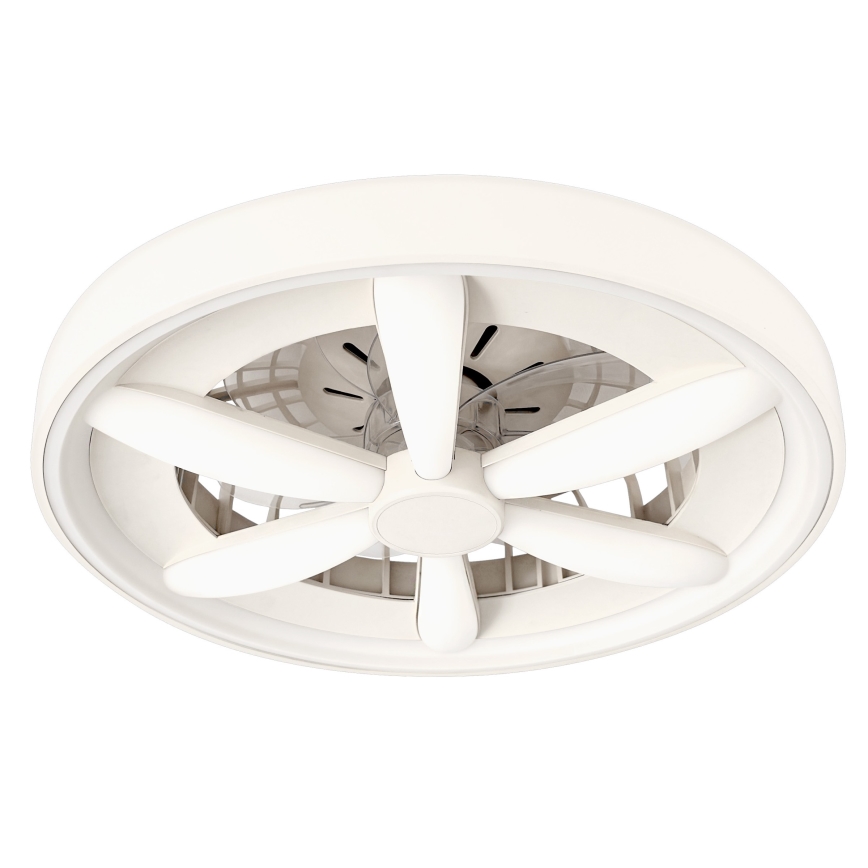 LED RGBW Dimeriuojamas lubinis šviestuvas su ventiliatoriumi ZAMBIA LED/24W/230V 3000-6500K baltas + su nuotoliniu pulteliu