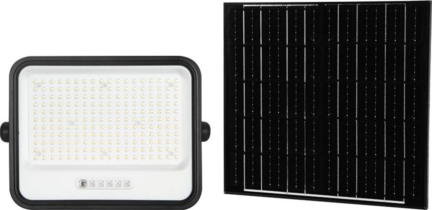 Dimeriuojamas LED saulės prožektorius LED/400W/3,2V 2000-8000K IP65 20000 mAh juodas + nuotolinis valdymas