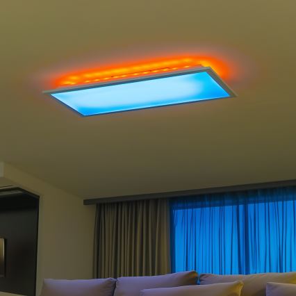LED RGBW dimeriuojama prigludusi panelė LED/22W/230V 2700-6500K 29,5x59,5 cm + nuotolinis valdymas