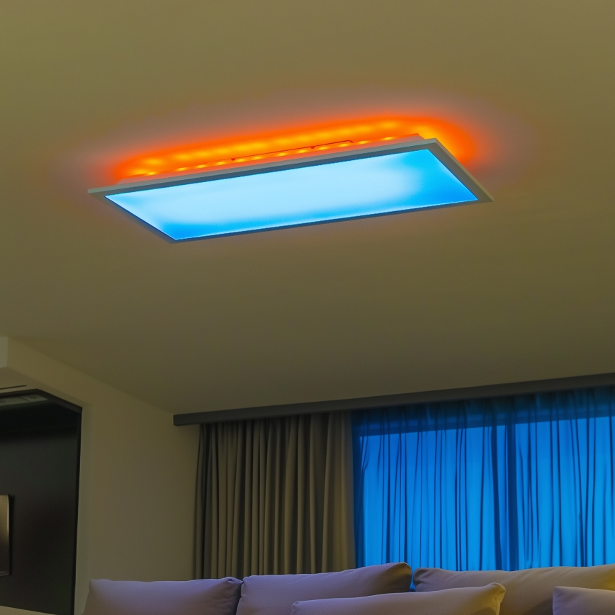 LED RGBW dimeriuojama prigludusi panelė LED/22W/230V 2700-6500K 29,5x59,5 cm + nuotolinis valdymas