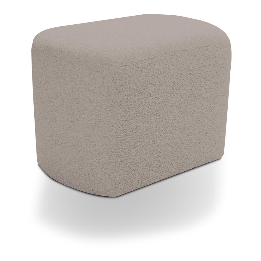 Dizaino pufas ESTRELA 43x63 cm smėlio spalvos