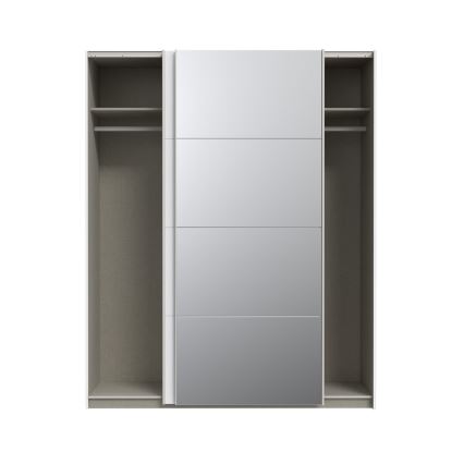 Drabužių spinta KARO su veidrodžiu 170x210 cm balta