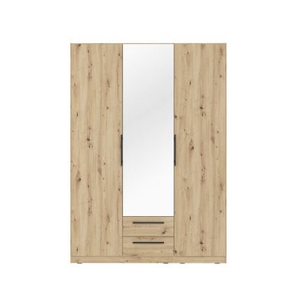 Drabužių spinta su veidrodžiu MARO, 150x213 cm, artisan ąžuolas