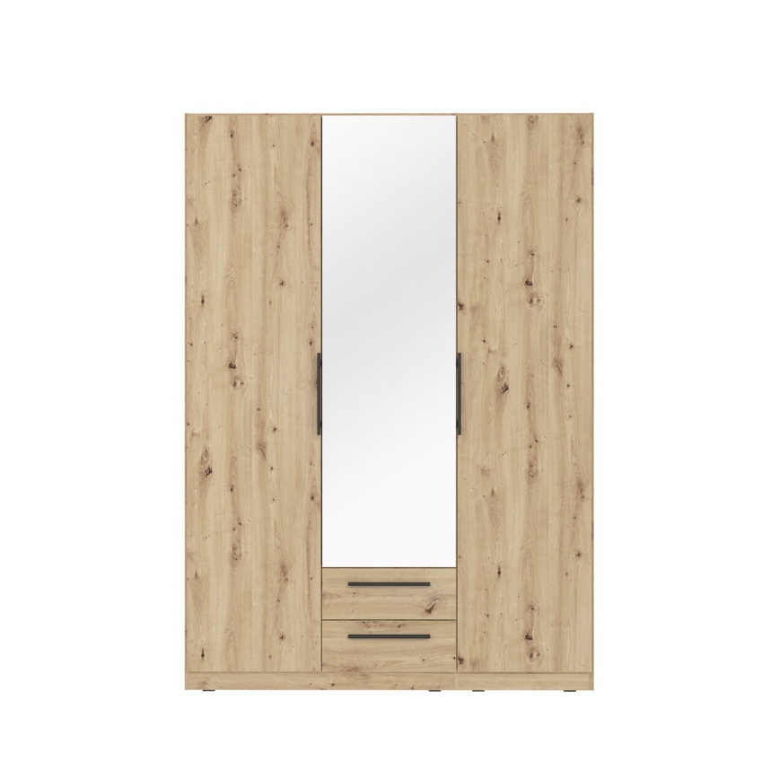 Drabužių spinta su veidrodžiu MARO, 150x213 cm, artisan ąžuolas