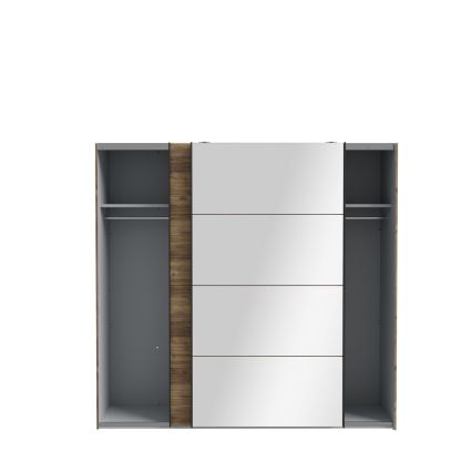 Drabužių spinta su veidrodžiu OREN 220x210 cm artisan ąžuolas