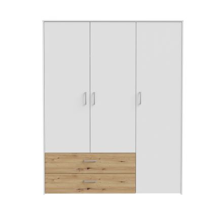 Drabužių spinta URO 152x190 cm ąžuolas artisan/balta