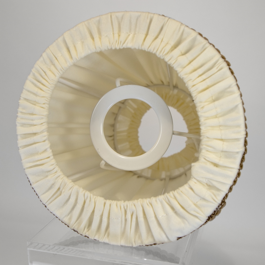 Duolla - Gaubtas stalinėms ir pastatomoms lempoms E27 pr. 15 cm kreminės/rudos spalvos