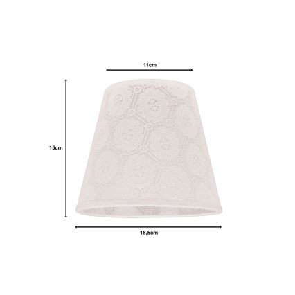 Duolla - Gaubtas SOFIA XS E14 diametras 18,5 cm balta