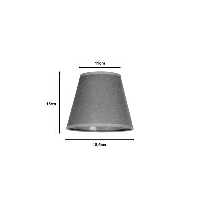 Duolla - Gaubtas SOFIA XS E14 diametras 18,5 cm pilka