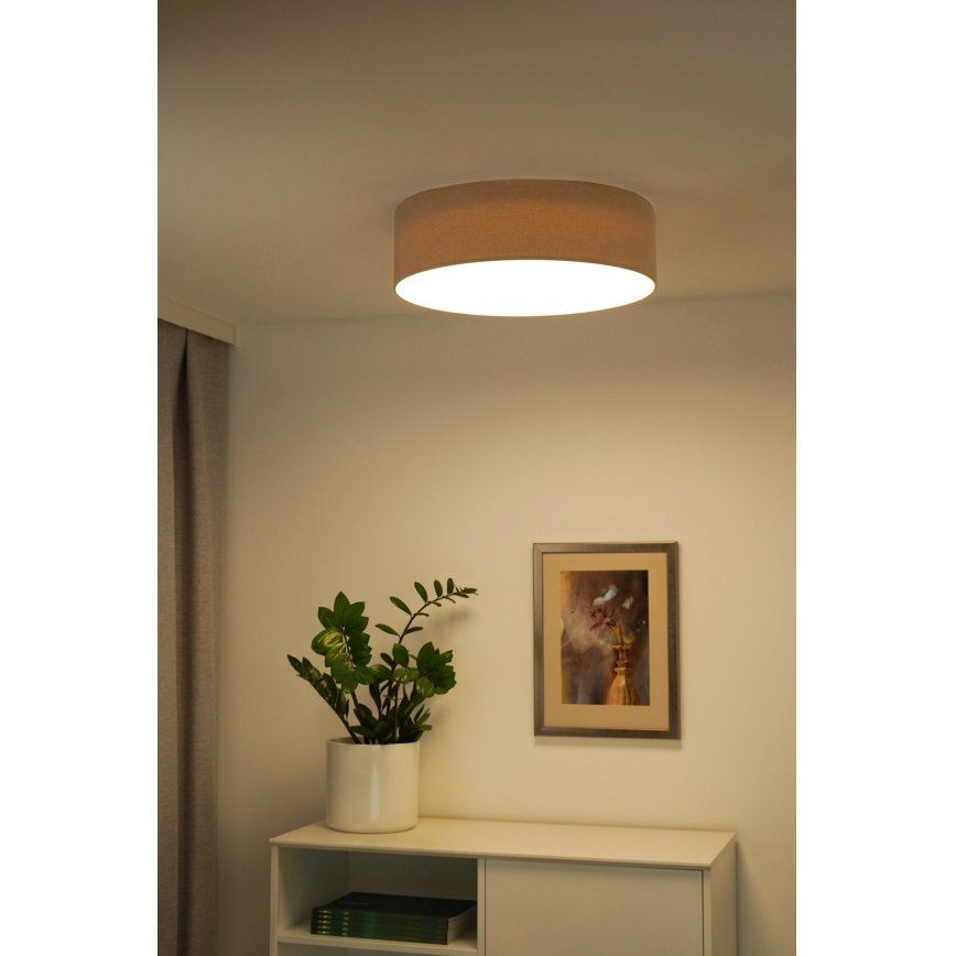 Duolla - LED lubinis šviestuvas CORTINA LED/26W/230V diametras 45 cm 4000K smėlio spalva