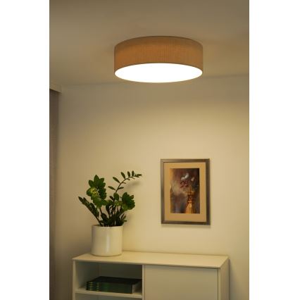 Duolla - LED lubinis šviestuvas CORTINA LED/26W/230V diametras 45 cm 4000K smėlio spalva