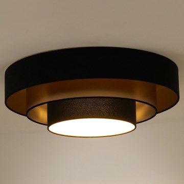 Duolla - LED lubinis šviestuvas LUNETA LED/26W/230V diametras 60 cm 4000K juoda/auksas