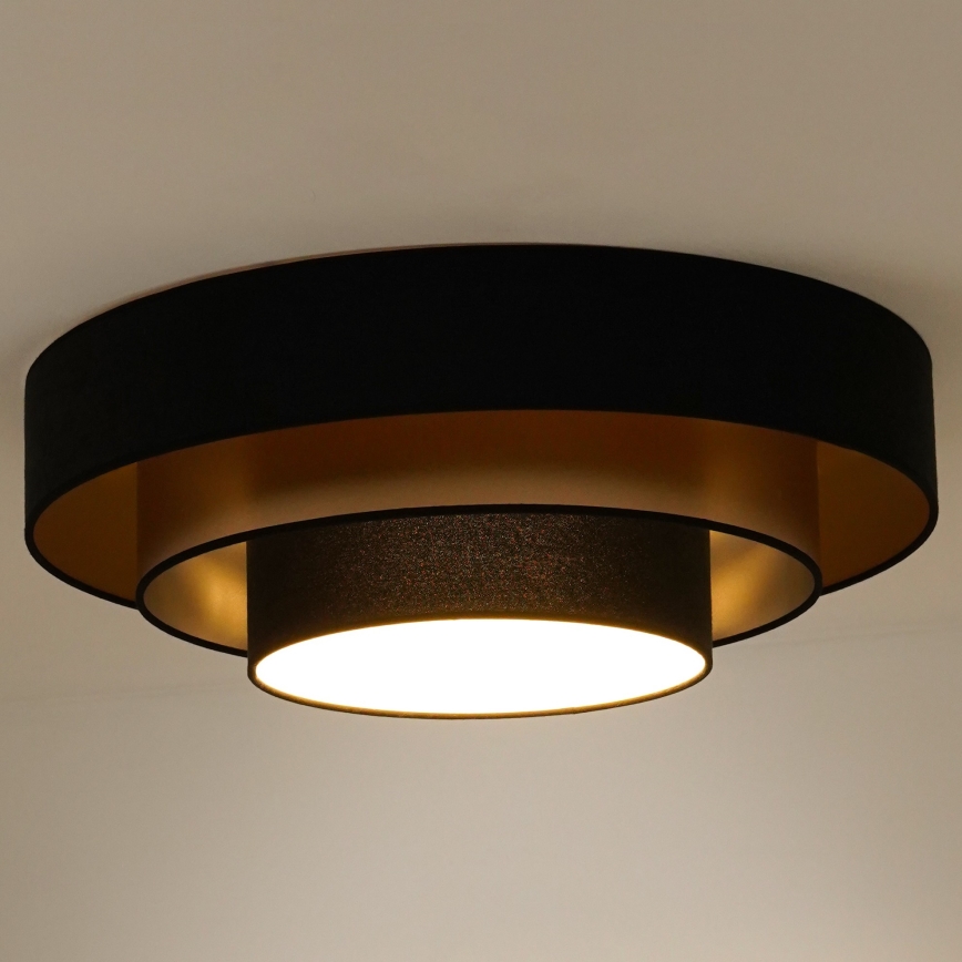 Duolla - LED lubinis šviestuvas LUNETA LED/26W/230V diametras 60 cm 4000K juoda/auksas