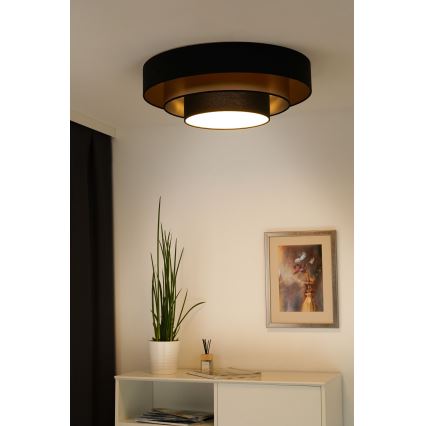 Duolla - LED lubinis šviestuvas LUNETA LED/26W/230V diametras 60 cm 4000K juoda/auksas