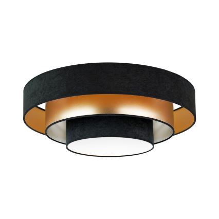 Duolla - LED lubinis šviestuvas LUNETA LED/26W/230V diametras 60 cm 4000K juoda/auksas