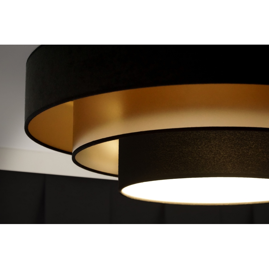 Duolla - LED lubinis šviestuvas LUNETA LED/26W/230V diametras 60 cm 4000K juoda/auksas