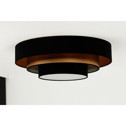 Duolla - LED lubinis šviestuvas LUNETA LED/26W/230V diametras 60 cm 4000K juoda/auksas