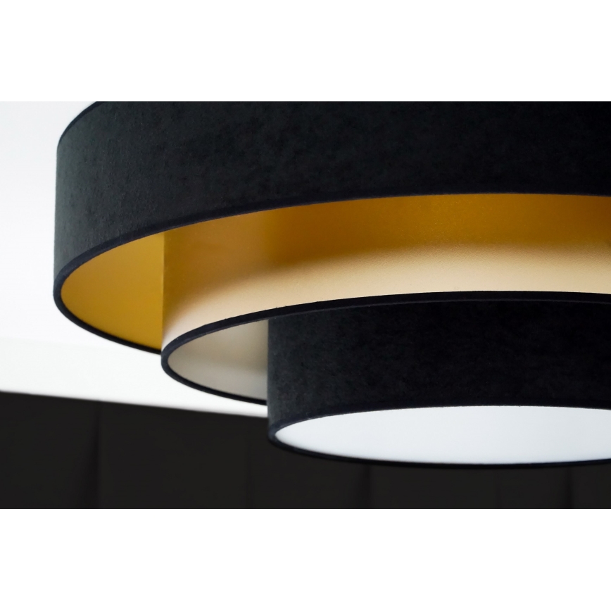 Duolla - LED lubinis šviestuvas LUNETA LED/26W/230V diametras 60 cm 4000K juoda/auksas