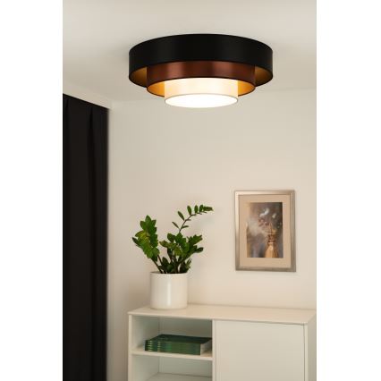 Duolla - LED lubinis šviestuvas LUNETA LED/26W/230V diametras 60 cm 4000K juoda/varis/balta