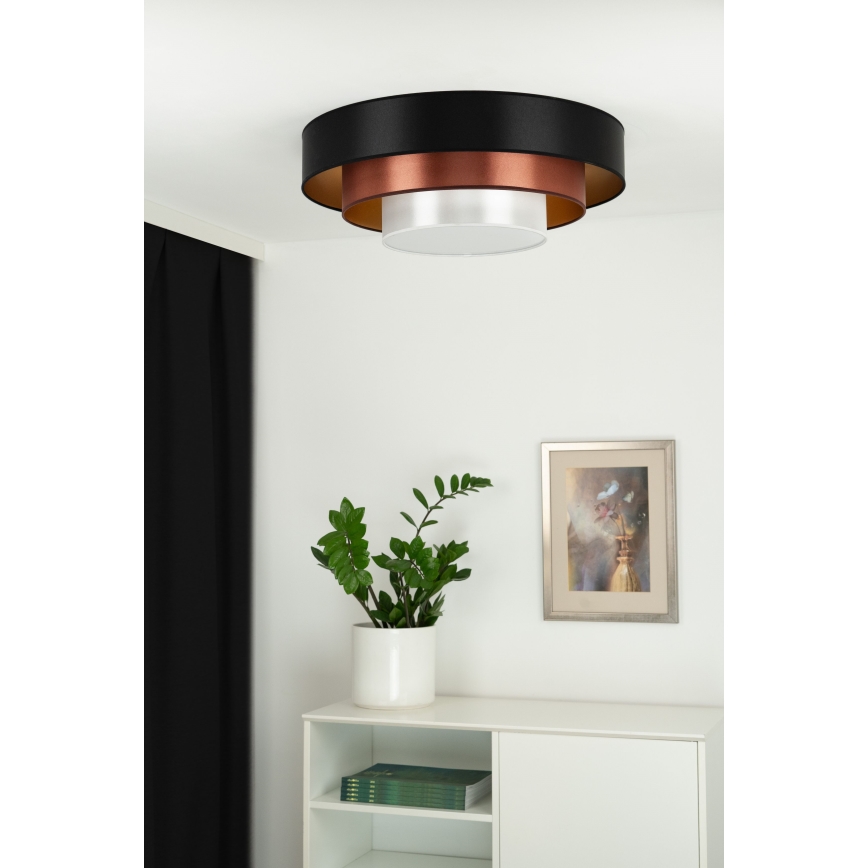 Duolla - LED lubinis šviestuvas LUNETA LED/26W/230V diametras 60 cm 4000K juoda/varis/balta