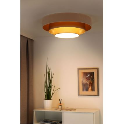 Duolla - LED lubinis šviestuvas LUNETA LED/26W/230V diametras 60 cm 4000K kreminė/auksas/smėlio spalva